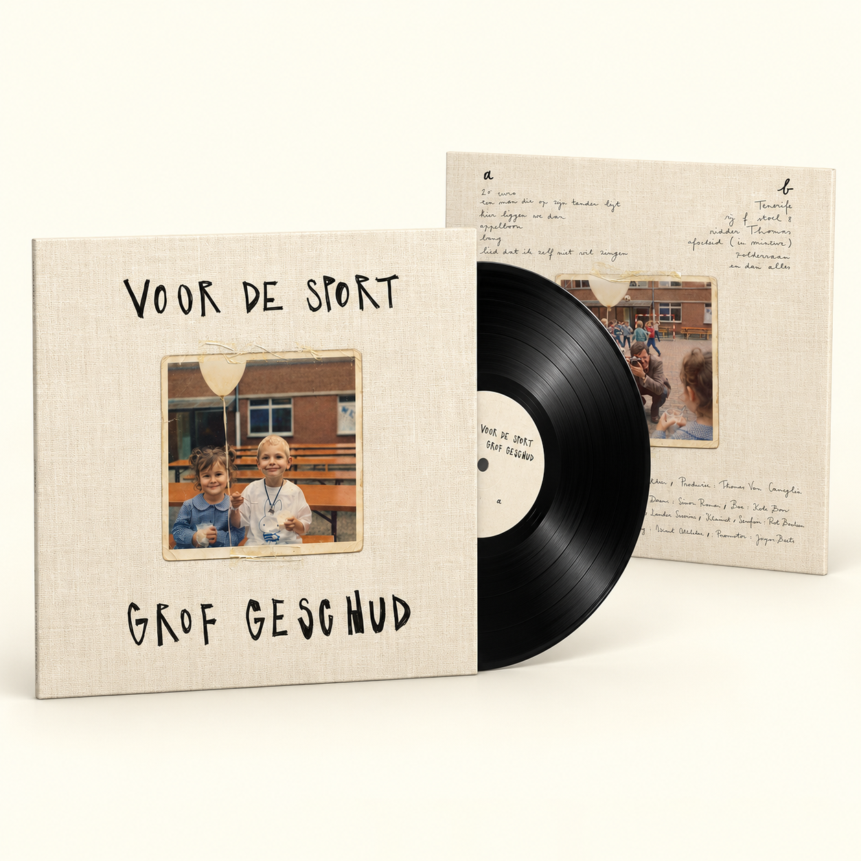 Grof Geschud - Voor de Sport, vinyl LP hoes met vinylplaat
